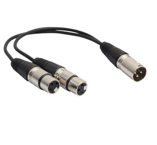 1 Xlr Male / 2 Xlr Female twisted pair cable 150cm