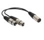 1 Xlr Male / 2 Xlr Female twisted pair cable 150cm