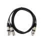 1 Xlr Male / 2 Xlr Female twisted pair cable 150cm