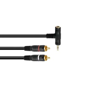 Omnitronic cable jack 3.5mm a T/2xRCA | 1.5m